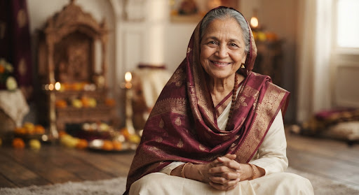 Elder devotee who booked a Hindu puja through PujaPortal